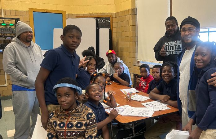  group of dads with their children 